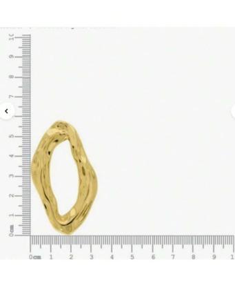 Imagem de Pulseira Bracelete Corrente  Elo Português Dupla com Pingente Orgânico Vazado Folheado Ouro Tendência Moda