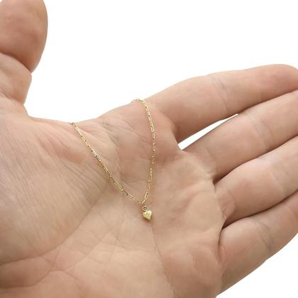 Imagem de Pulseira Bracelete Em Ouro 10k Com Berloque Pingente Coração