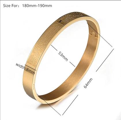 Imagem de Pulseira Bracelete Oração Pai Nosso Aço Inox 316L Masculino Feminino Inoxidável Luxo Dourado Preto Prata