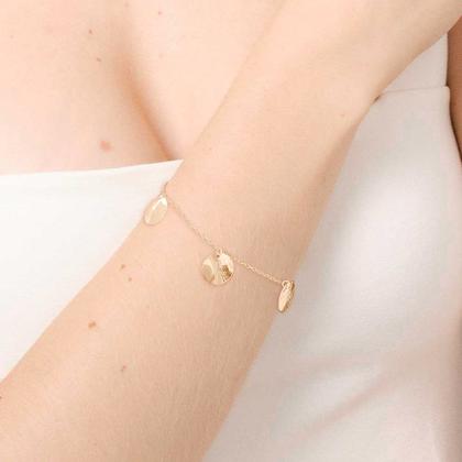 Pulseira com medalhas folheada a ouro 551766 Rommanel - Pulseira e