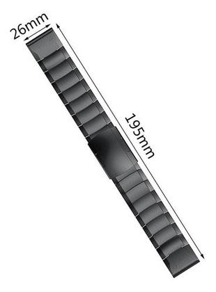 Imagem de Pulseira Compativel Fenix 6x Pro 5x Plus Relógio Garmin Aço Inox Metal