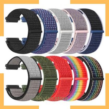 Imagem de Pulseira Cor Azul Marinho C/ Laranja Nylon tiras autocolantes 20mm Compativel Com SM-Waatch3 Active2 GTS3 GTR42/47mmGTR3/PRO