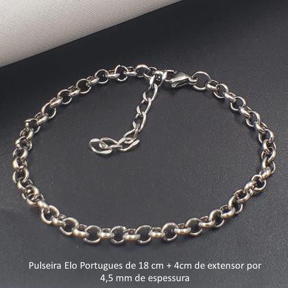 Imagem de Pulseira Corrente Regulável Aço Inox Prata Escolha O Modelo