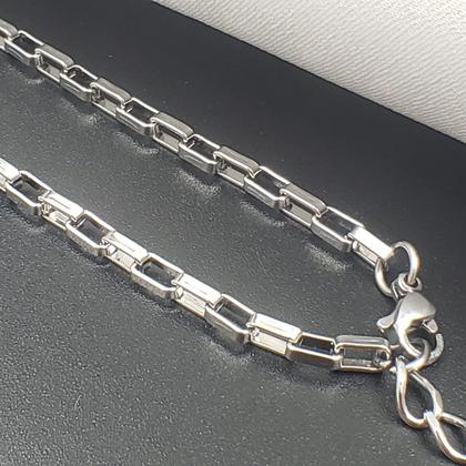 Imagem de Pulseira Corrente Regulável Aço Inox Prata Escolha O Modelo