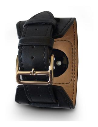 Imagem de Pulseira Couro Compatível com Apple Watch 38mm 40mm Cuff Azul