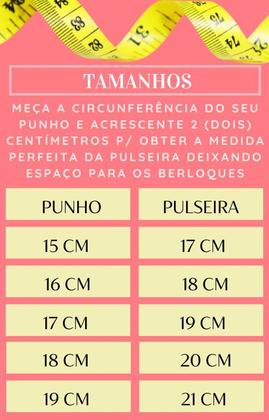 Imagem de Pulseira de Berloques com fecho cravejado de zircônias pretas