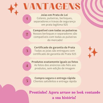 Imagem de Pulseira de Berloques com fecho em coração