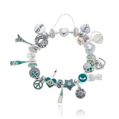 Imagem de Pulseira de Berloques com fecho em coração