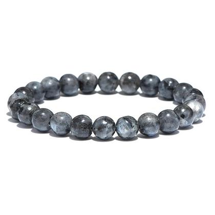 Imagem de Pulseira De Bolinha Masculina Pedra Hematita Kit 2 Unidades