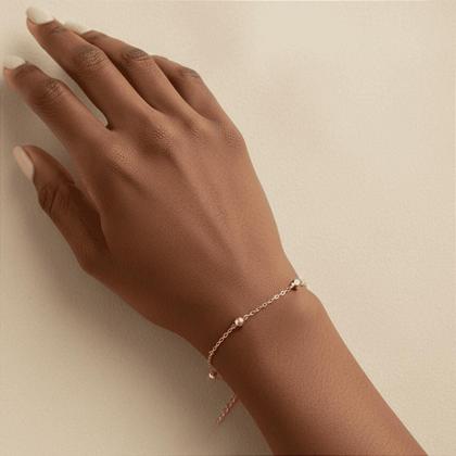 Imagem de Pulseira de Bolinhas Douradas Banhada a Ouro 18k com Extensor