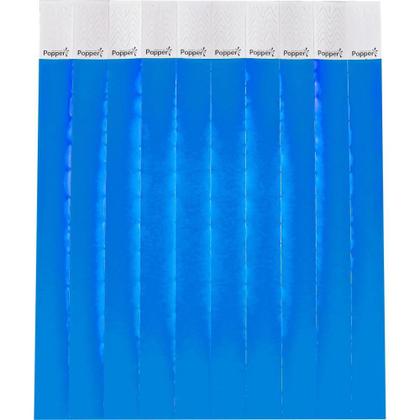Imagem de Pulseira de Identificação Sintética Azul Fluor - Pacote com 50