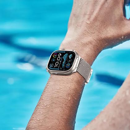 Imagem de Pulseira de malha milanesa Wewatri Ultra 2/Ultra para Apple Watch