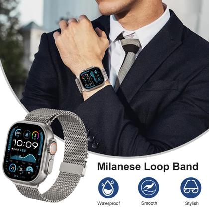 Imagem de Pulseira de malha milanesa Wewatri Ultra 2/Ultra para Apple Watch
