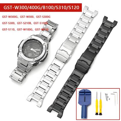 Pulseira De Metal Em Aço Inoxidável Para Relógio Masculino Casio G