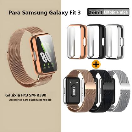 Imagem de Pulseira De Metal Milanese Loop Em Aço Inoxidável Para Samsung Galaxy Fit 3 - Acessório Para Relógio