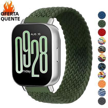 Imagem de Pulseira De Nylon Trançada Solo Loop Para Redmi Watch 5 Lite, Pulseira Elástica Para Xiaomi Mi