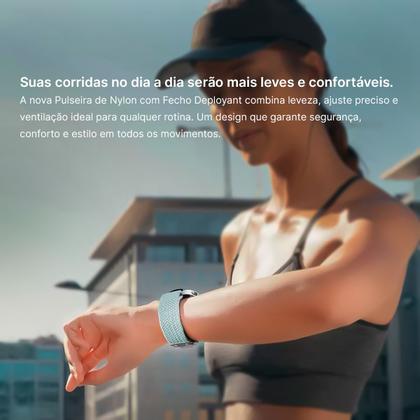 Imagem de Pulseira de Nylon Trançado Fecho Deployant para Applewatch