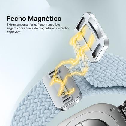 Imagem de Pulseira de Nylon Trançado Fecho Deployant para Applewatch