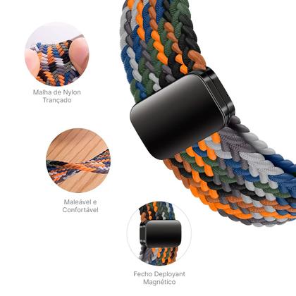 Imagem de Pulseira de Nylon Trançado Fecho Deployant para Applewatch