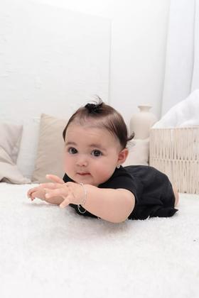 Imagem de Pulseira de Pérola com Ponto de Luz Infantil Em Prata 925