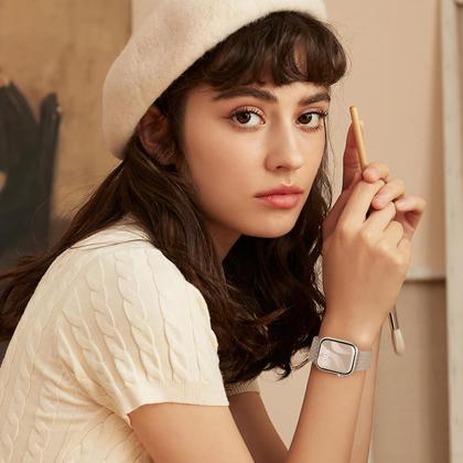 Imagem de Pulseira de relógio Adorique Braided Stretchy Solo Loop, pacote com 8, 40-49 mm