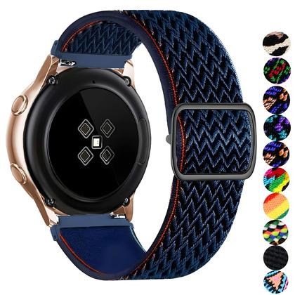 Imagem de Pulseira De Relógio Ajustável De Nylon Elástico 20mm 22mm Para Samsung Galaxy Watch
