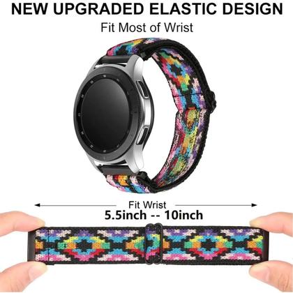 Imagem de Pulseira De Relógio Ajustável De Nylon Elástico 20mm 22mm Para Samsung Galaxy Watch