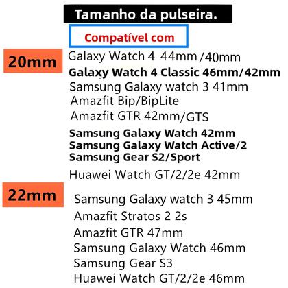 Imagem de Pulseira De Relógio Ajustável De Nylon Elástico 20mm 22mm Para Samsung Galaxy Watch