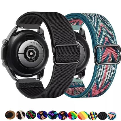 Imagem de Pulseira De Relógio Ajustável De Nylon Elástico 20mm 22mm Para Samsung Galaxy Watch