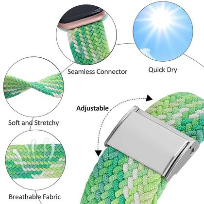 Imagem de Pulseira de relógio Bandiction Braided Solo Loop Elastic 44 mm 40 mm