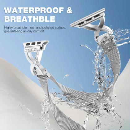 Imagem de Pulseira de relógio BRG Thin Mesh Loop em aço inoxidável 40 mm 41 mm