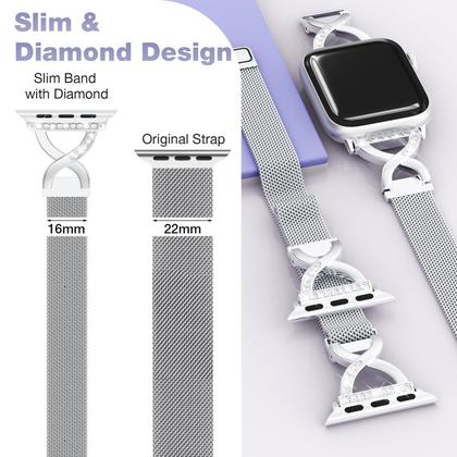 Imagem de Pulseira de relógio BRG Thin Mesh Loop em aço inoxidável 40 mm 41 mm