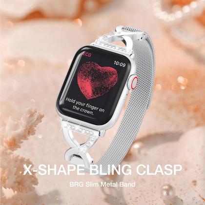 Imagem de Pulseira de relógio BRG Thin Mesh Loop em aço inoxidável 40 mm 41 mm