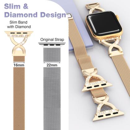 Imagem de Pulseira de relógio BRG Thin Mesh Loop em aço inoxidável 40 mm 41 mm