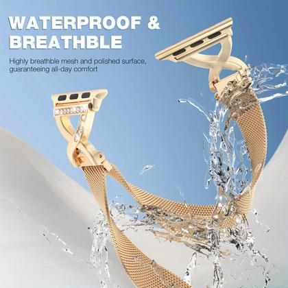 Imagem de Pulseira de relógio BRG Thin Mesh Loop em aço inoxidável 40 mm 41 mm