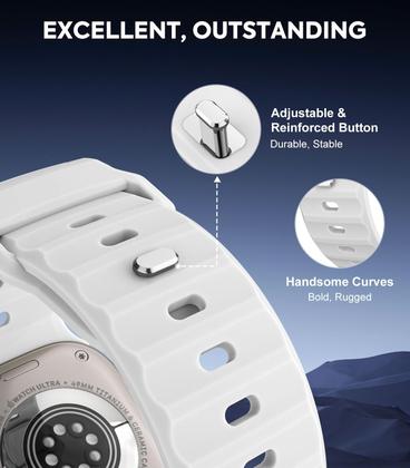 Imagem de Pulseira de relógio compatível com MoKo Ocean Apple Watch Ultra 2 42-49 mm