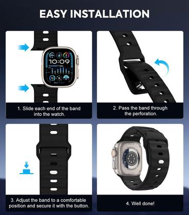 Imagem de Pulseira de relógio compatível com MoKo Ocean Apple Watch Ultra 2 42-49 mm