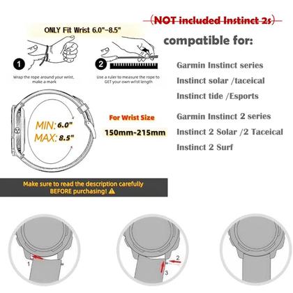 Imagem de Pulseira de relógio EKINGEEK para Garmin Instinct/Instinct 2 Nylon