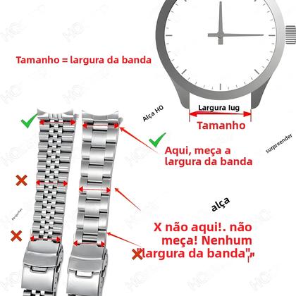 Imagem de Pulseira De Relógio Em Aço Inoxidável 18mm-26mm Interface Plana Pulseira Sólida De Alta Qualidade