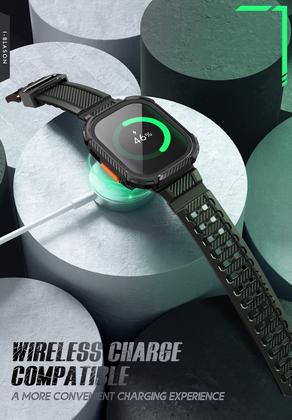 Imagem de Pulseira de relógio i-Blason Ultra 2 para Apple Watch 49 mm com estojos pretos