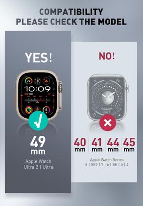 Imagem de Pulseira de relógio i-Blason Ultra 2 para Apple Watch 49 mm com estojos pretos