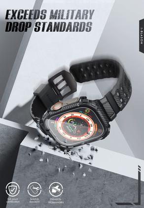 Imagem de Pulseira de relógio i-Blason Ultra 2 para Apple Watch 49 mm com estojos pretos