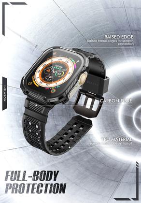 Imagem de Pulseira de relógio i-Blason Ultra 2 para Apple Watch 49 mm com estojos pretos