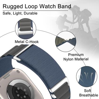 Imagem de Pulseira de relógio Omee Alpine Loop Nylon para Apple Watch 44-49 mm