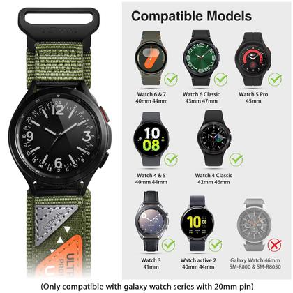 Imagem de Pulseira de relógio ULTIMAL Nylon 20mm para Samsung Galaxy Watch 7 6 5 4 FE