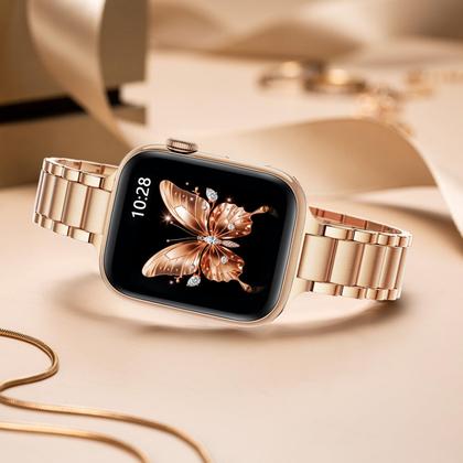 Imagem de Pulseira de Relógio WFEAGL - Bandas Finas de Metal (42mm, 44mm, 45mm, 46mm, 49mm)