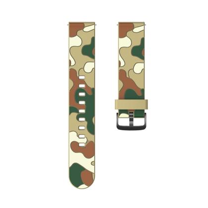 Imagem de Pulseira de Silicone Camuflada compatível com Bip 3 A2172 / Bip A1608 / Bip U / Bip Lite - Caqui