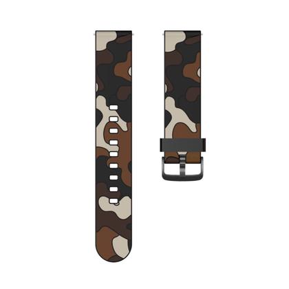 Imagem de Pulseira de Silicone Camuflada compatível com Bip 3 A2172 / Bip A1608 / Bip U / Bip Lite - Marrom