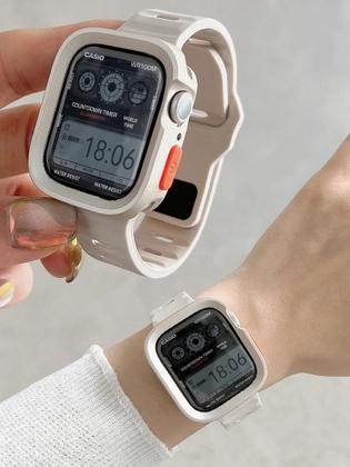 Imagem de Pulseira De Silicone Candy Para Apple Watch De 45mm 41mm Para as Séries 9 8 7 SE 6 5 4 44mm 40mm Com