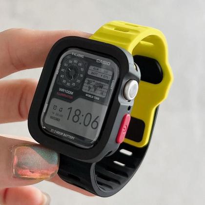 Imagem de Pulseira De Silicone Candy Para Apple Watch De 45mm 41mm Para as Séries 9 8 7 SE 6 5 4 44mm 40mm Com